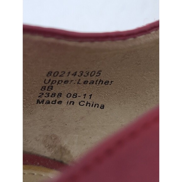 Lauren Ralph Lauren Peep toe Leather Red Peep Toe Heels Size 8 Office Career - Picture 11 of 11